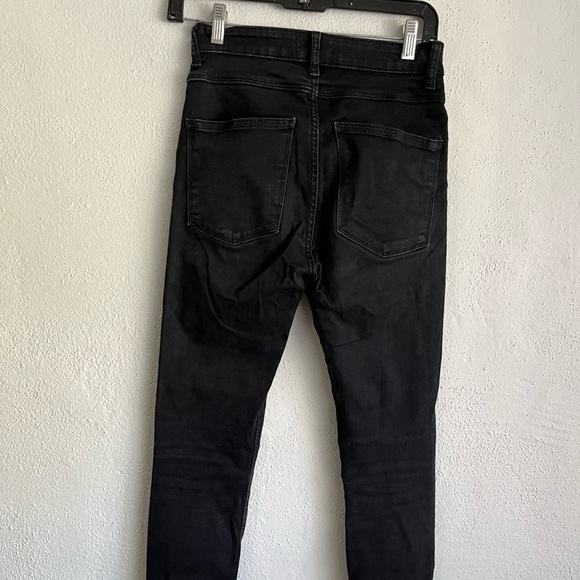 Zara Woman Premium Denim Collection Black Skinny Jeans, Size 4 - Picture 8 of 9